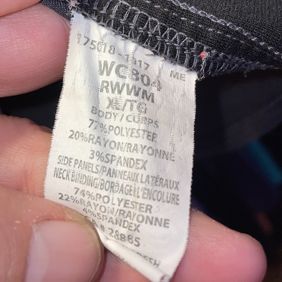 Black grey scrubs top for medical hair stylist etc size XL no brand side stretch - Picture 8 of 8